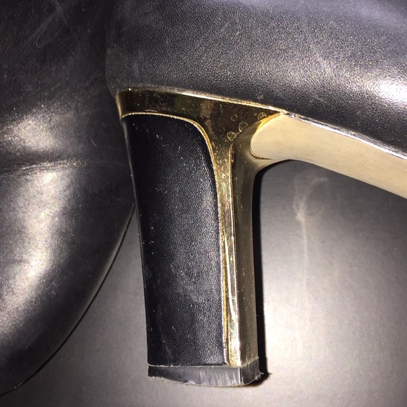 Anne Klein Black Leather Booties - Picture 5 of 8